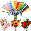 550 PCS Pipe Cleaner Flower Kit - 11 Colors Pastel Pipe Cleaners Craft, DIY Art Making Supplies for Adults Kids, Chenille Stems with Instruction